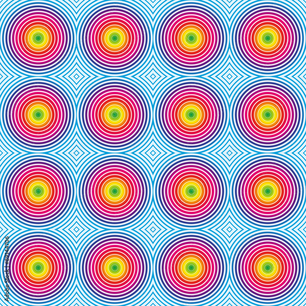 Obraz premium Seamless hypnotic rainbow pattern