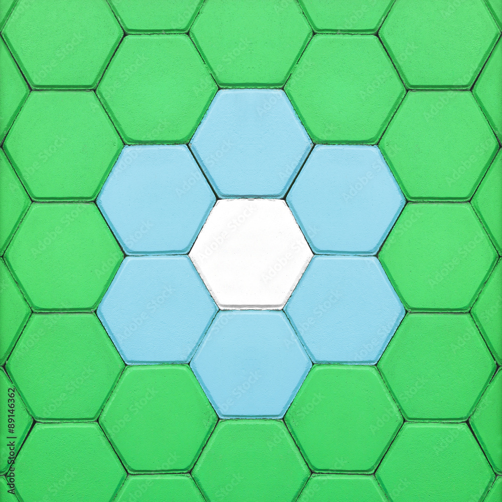 Hexagonal brick flooring Hexagonal brick flooring