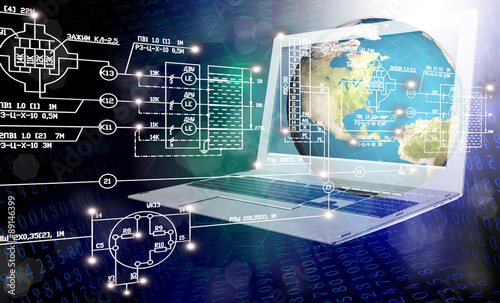 Globalization connection Internet technology.Generation