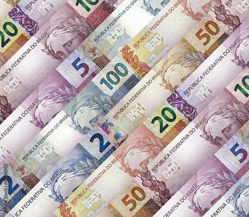 Brazilian real Bills Background