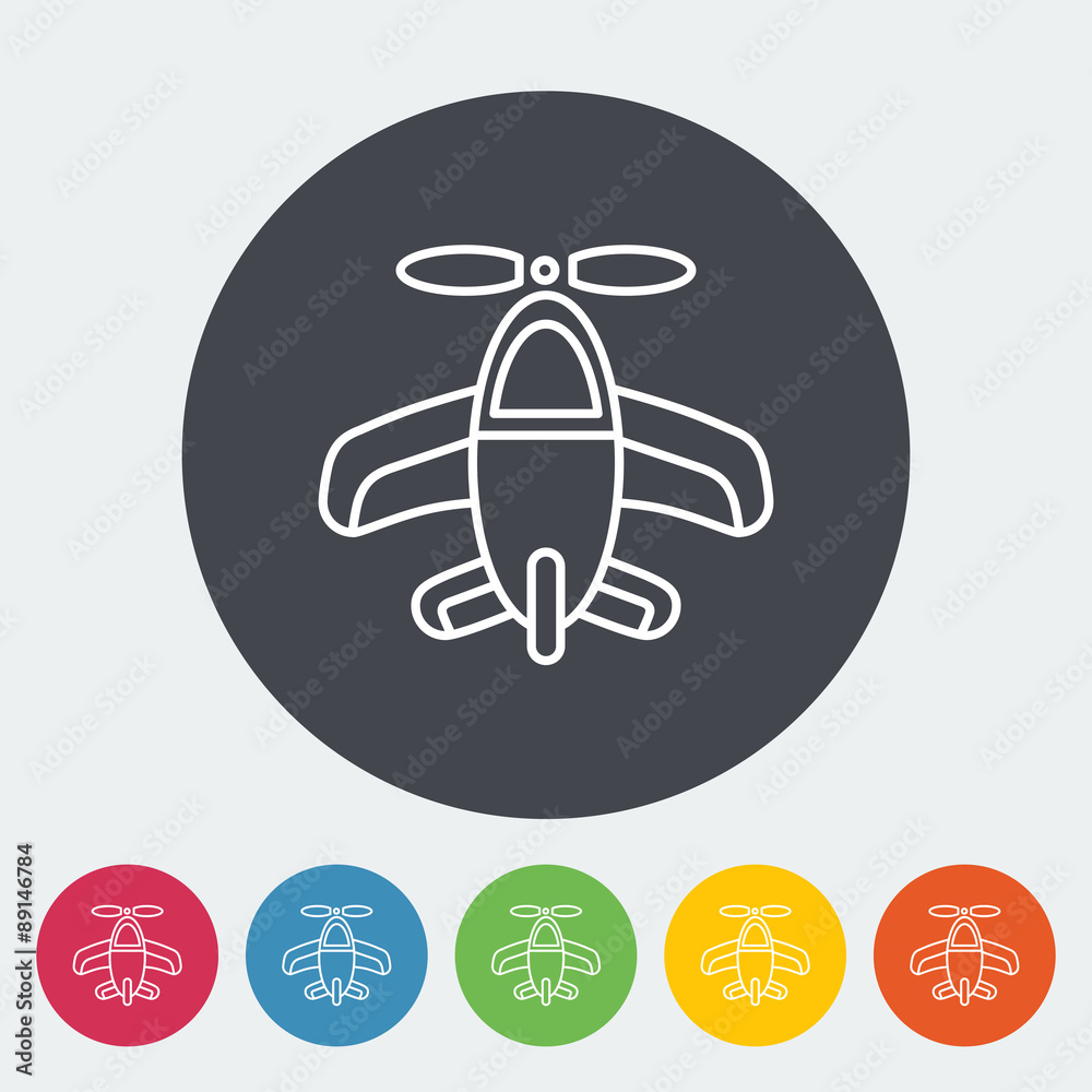 Airplane toy icon Airplane toy icon