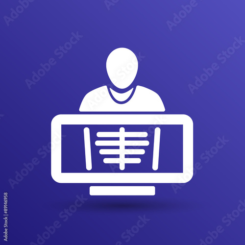X-Ray human rib cage symbol for download icon