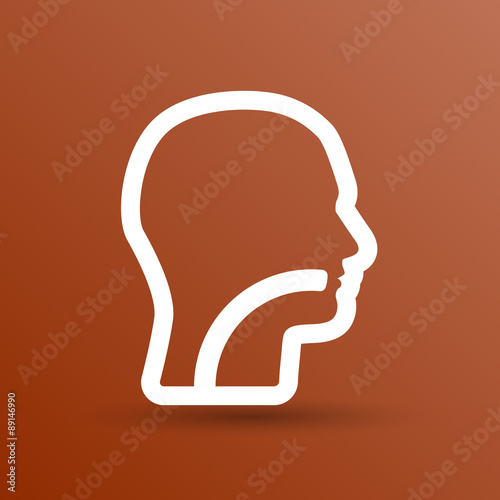 Ear, nose and throat symbol - vector illustration