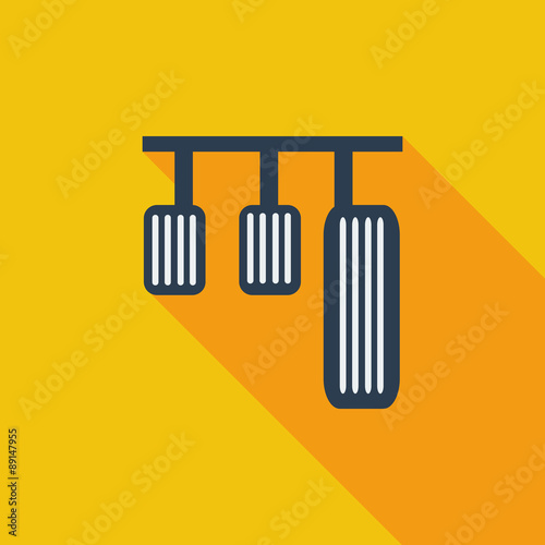 Pedal car single icon.