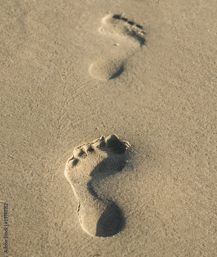 footprints on a beach