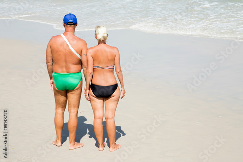 A couple on beautiful tropical beach