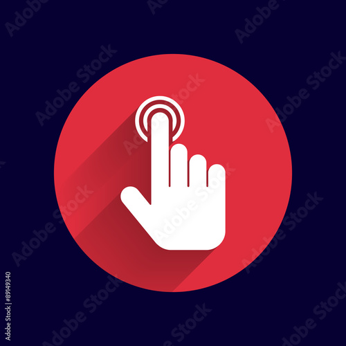 click. hand icon pointer. vector finger pointer