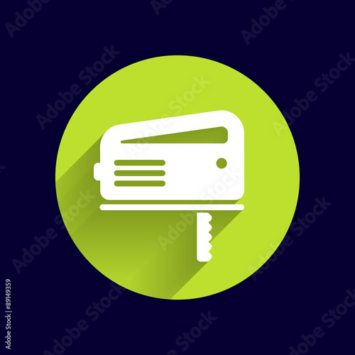 Cutting fretsaw symbol appliance icon Vector illustration