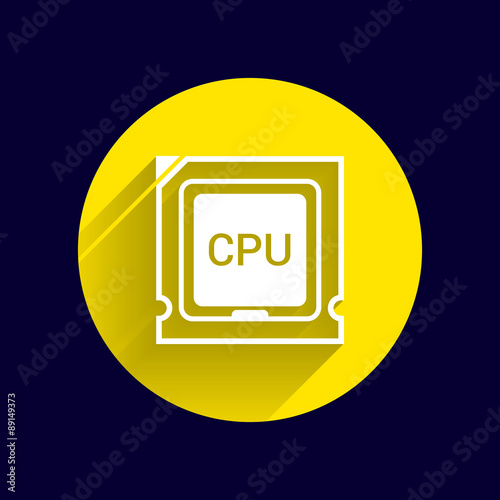 Icon of cpu microprocessor sign symbol process
