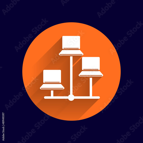 Network - vector icon networking wired lan web