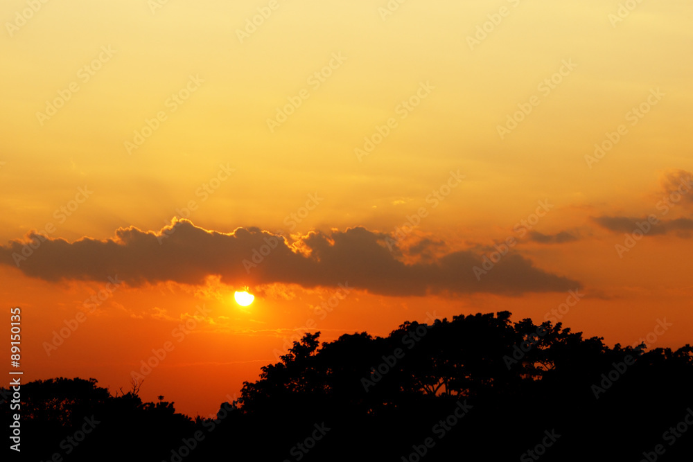 Obraz premium orange sunset