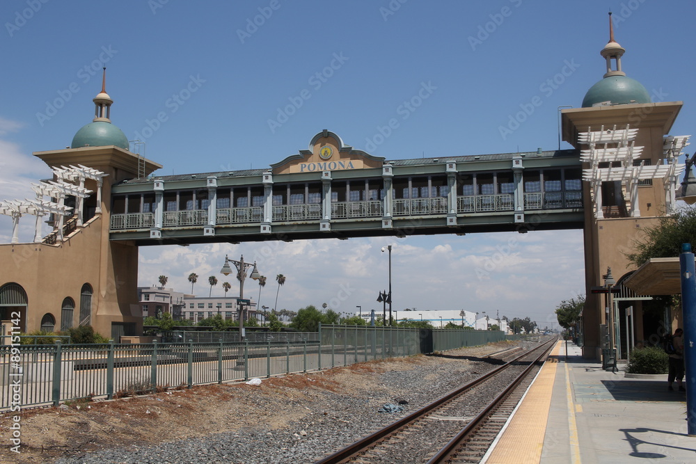 Naklejka premium Train station in Pomona, California