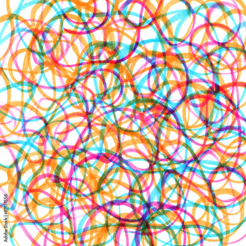 colored marker scribbles on a white background / abstract/ vector illustration 