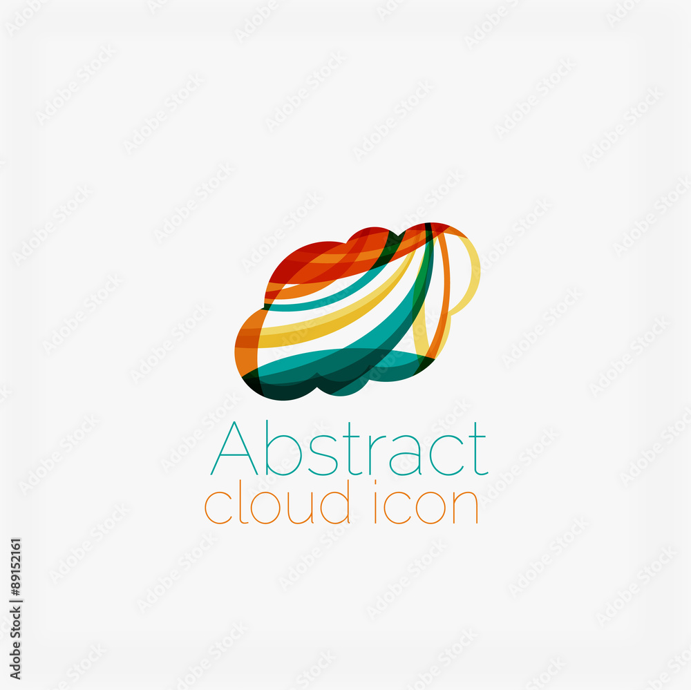 Clean elegant circle shaped abstract geometric logo. Universal