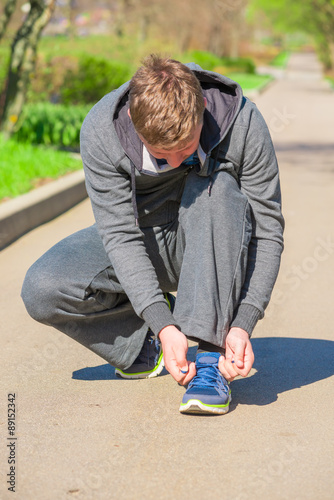 man and lace shoes © kosmos111