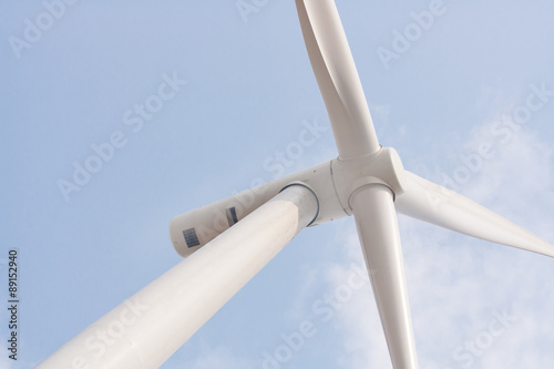 Closeup head of Eco power, head of wind turbine