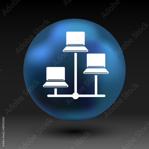 Network - vector icon networking wired lan web