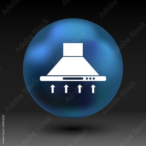 Kitchen hood  icon symbol extractor vector sign