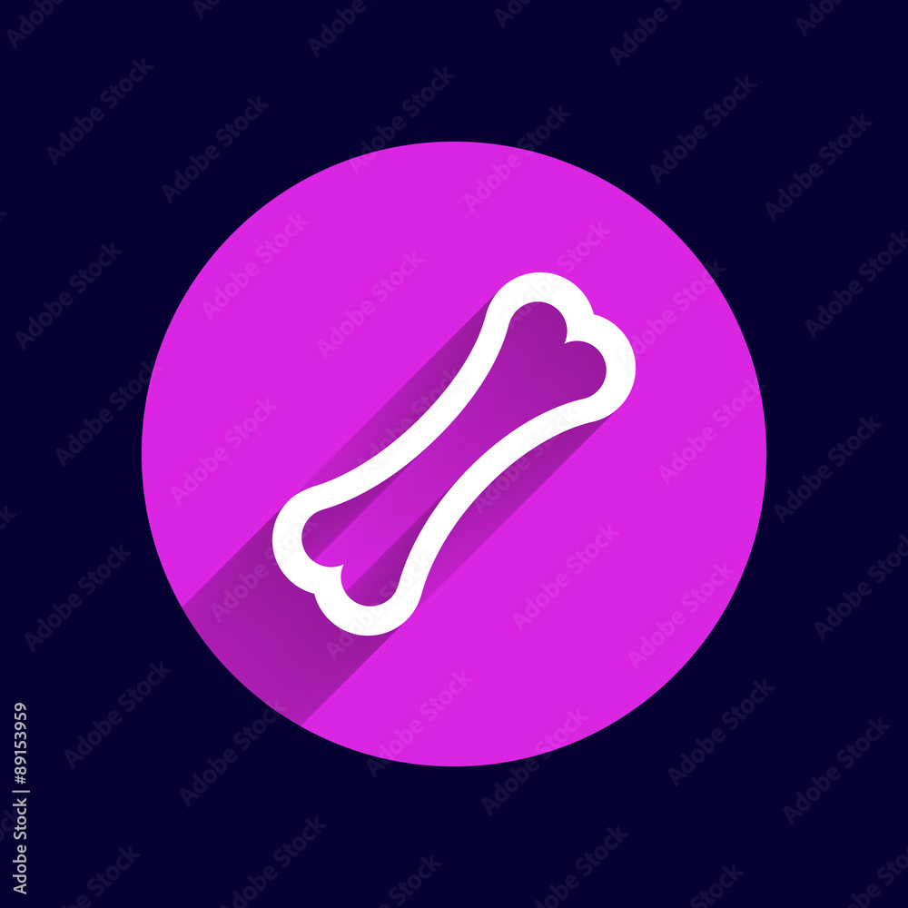 bone icon vector closeup isolated meal concept bone icon vector closeup isolated meal concept