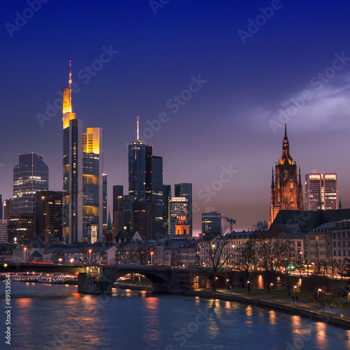 Frankfurt Skyline  Germany at night