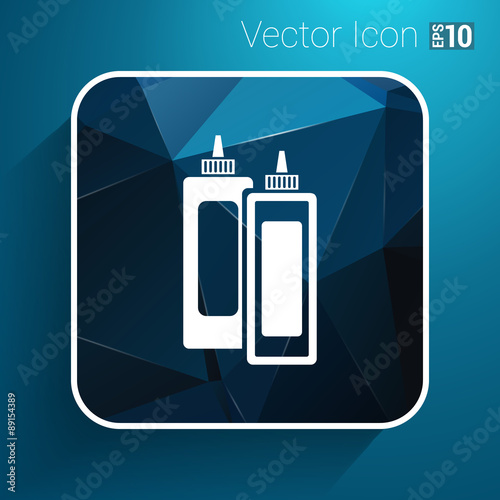 Ketchup mustard and mayonnaise logo icon food