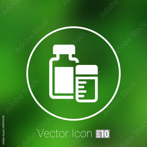 medication icon vector chemistry Flat design style