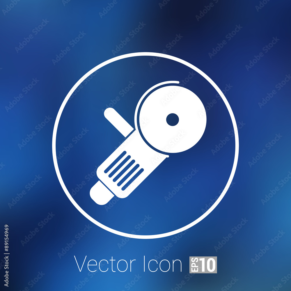 Simple icon angle grinder electro vector work Simple icon angle grinder electro vector work