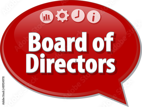Board of Directors Business term speech bubble illustration