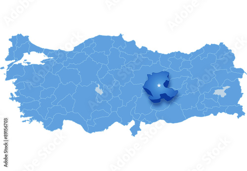 Map of Turkey, Malatya photo