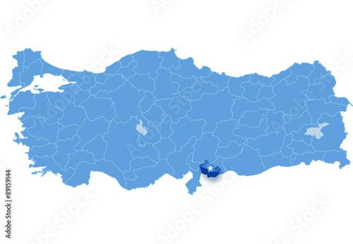 Map of Turkey, Kilis