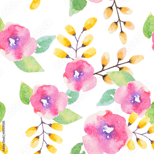 Watercolor floral pattern