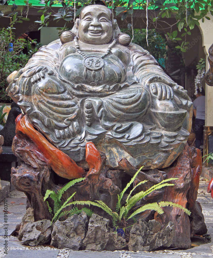 statue of fat buddha in Hanoi