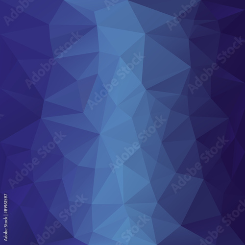 vector polygonal background in blue colors - sky, sea, ocean