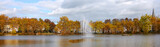 Autumn park / Dusseldorf (Germany) Sity park with lake reflection landscape 