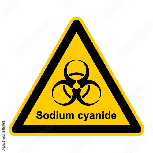 wso178 WarnSchildOrange - scs scs2 SodiumCyanideSign - NaCN - Sodium cyanide - german Natriumcyanid - e3863