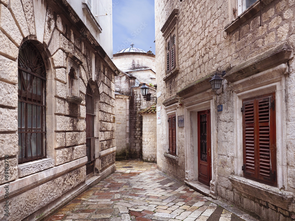 Typical Alleyway in Kotor, Montenegro