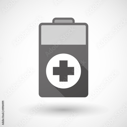 Isolated battery icon with a pharmacy sign