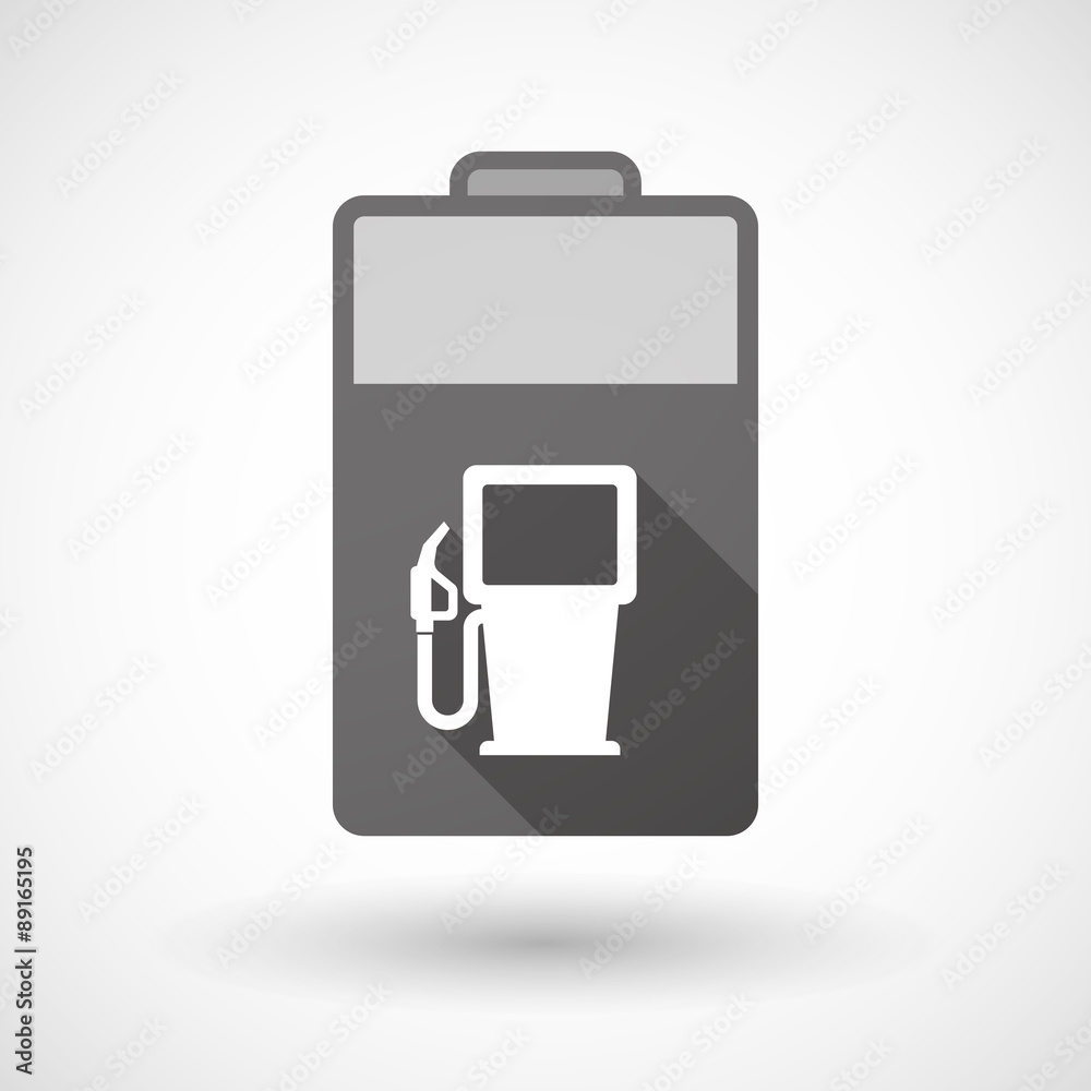 Isolated battery icon with a gas station Isolated battery icon with a gas station