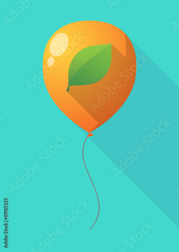 Long shadow balloon with a leaf