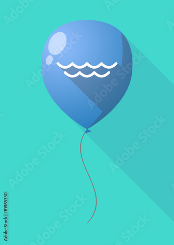 Long shadow balloon with a water sign