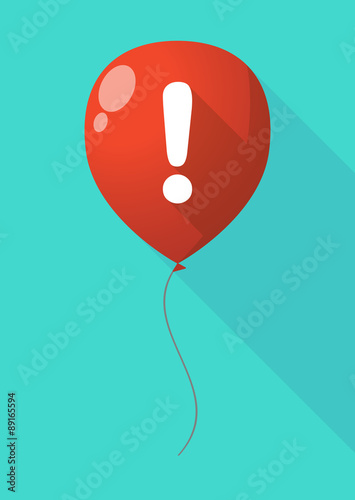 Long shadow balloon with an admiration sign