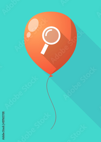 Long shadow balloon with a magnifier