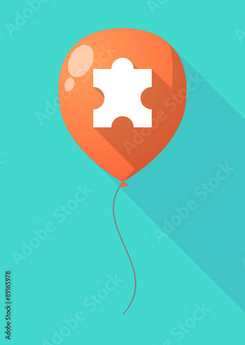 Long shadow balloon with a puzzle piece
