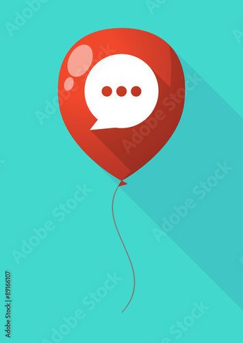 Long shadow balloon with a comic balloon