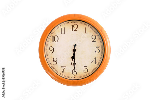 Vászonkép Isolated clock showing 6:30 o'clock