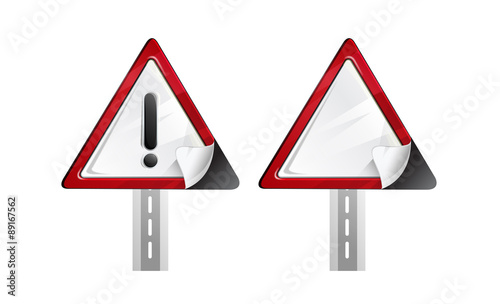 Caution - Road Sign - Illustration
