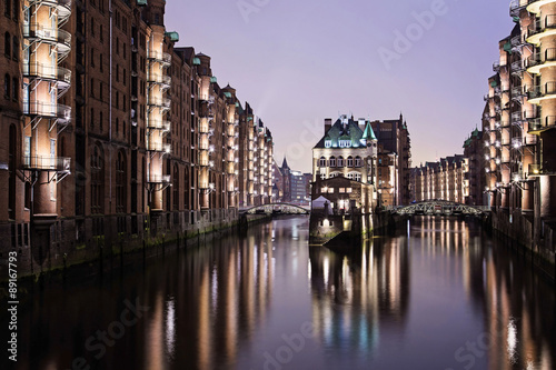 Wasserschloss building in Hansestadt of Hamburg, Germany