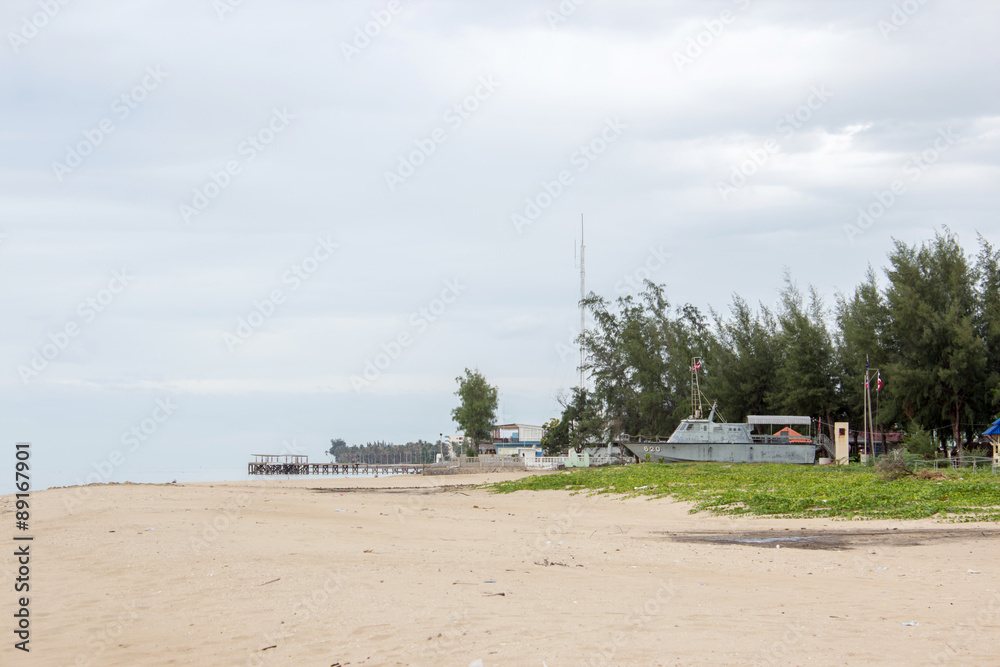 old boat park on coast