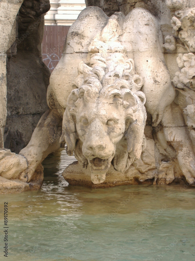 Lion drinking fountain