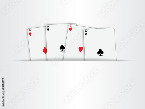 Paper cut background with poker cards